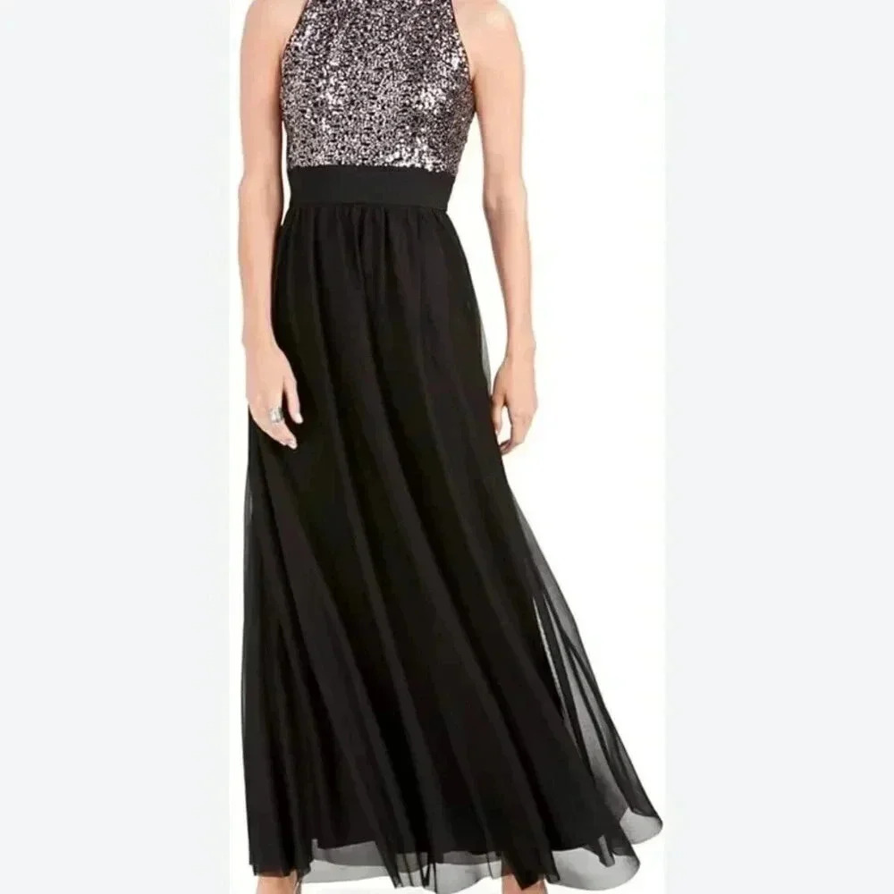 Jessica Howard Size 12 Sequin Gown Formal Semi Formal Party Holiday